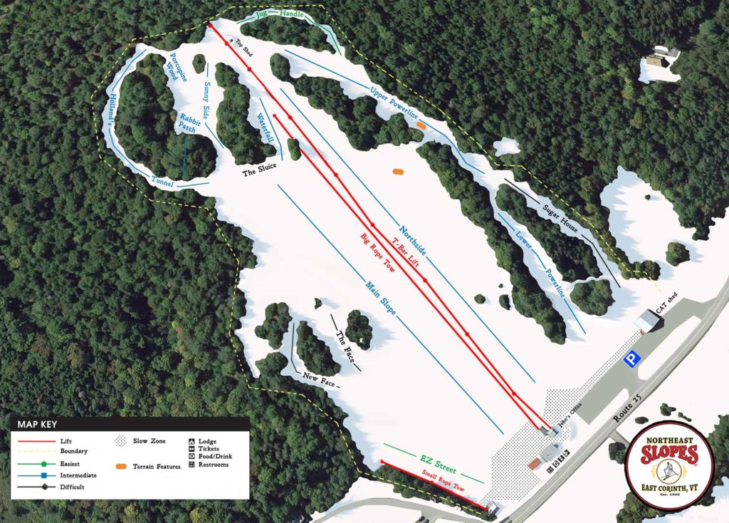 Northeast Slopes Ski Trails Map - Northeast Slopes