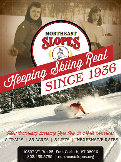 Northeast Slopes Vermont-ski poster